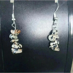 Handmade stone dangle earrings